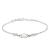 Pulsera de oro blanco con círculo de diamantes