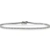 Pulsera Riviere de oro blanco con diamantes talla brillante en garra