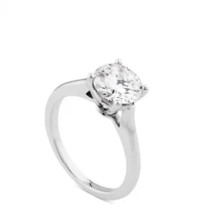 Solitario de oro blanco 1,75 quilates engastado en 4 garras