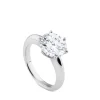 Solitario de oro blanco 3,12 quilates engastado en 6 garras