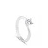 Solitario de oro blanco con diamante de 0.25 quilates