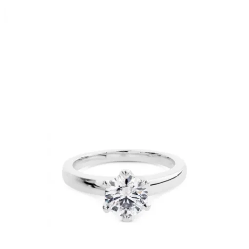 Solitario de oro blanco con diamante talla brillante de 1.18 quilates