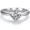 Solitario "Diana" de oro blanco con diamante talla brillante 0.71 quilates