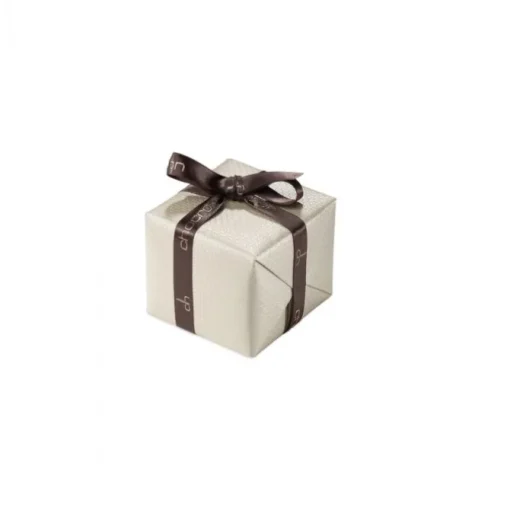 Solitario "Fabiola" de oro blanco  y diamantes en carril talla baguette con chatón central
