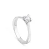 Solitario "Julieta" de oro blanco con diamante talla brillante de 0.25 quilates