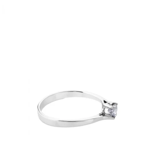 Solitario Leticia de oro blanco con diamante talla brillante 0.17 quilates