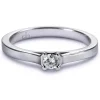Solitario "Marina" de oro blanco con diamante talla brillante 0.09 quilates