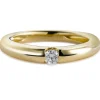 Solitario "Venecia" de oro amarillo con diamante embutido 0.10 quilates