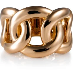 Sortija ancha "Link" de oro rosa