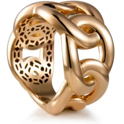Sortija ancha "Link" de oro rosa