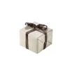 Sortija de oro blanco ancha con pavé de diamantes