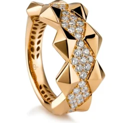 Sortija "Link" de oro rosa con diamantes