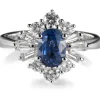 Sortija "Royal Trilogy" de oro blanco zafiro y diamantes