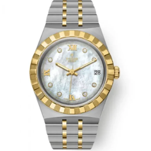 Tudor Royal Bicolor Esfera Nácar y diamantes 34 mm