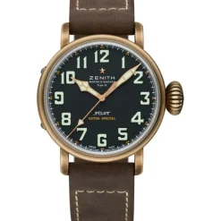 Zenith Pilot bronce 45mm y piel